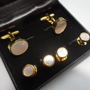 Mother of Pearl Tuxedo Cufflinks and Shirt Studs Brand New